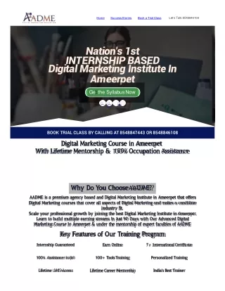 Digital Marketing Institute in Ameerpet