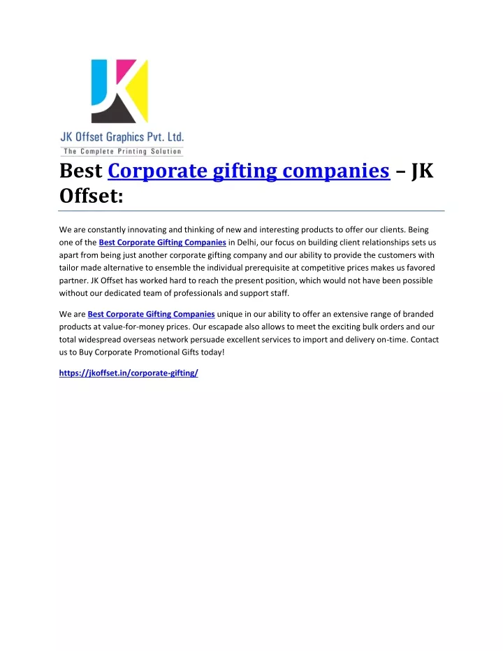 best corporate gifting companies jk offset