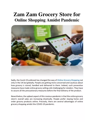 Online Grocery Shopping | Our ZamZam