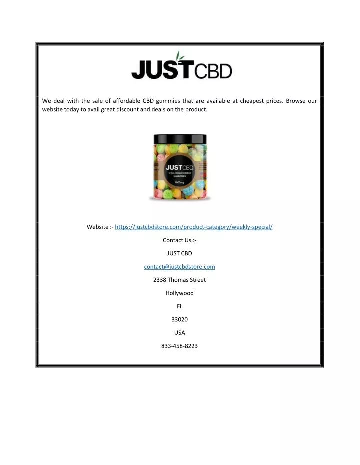 we deal with the sale of affordable cbd gummies