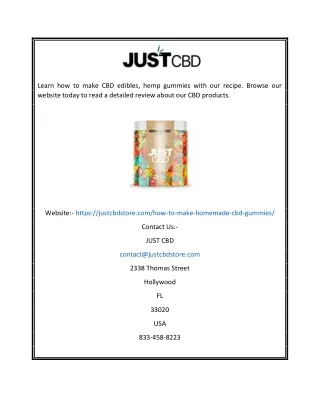 learn how to make cbd edibles hemp gummies with