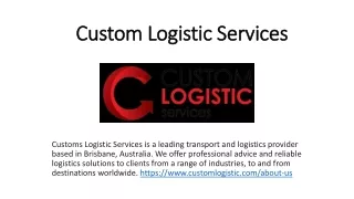 custom logistic services