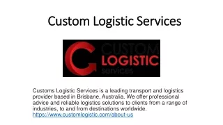 custom logistic services custom logistic services