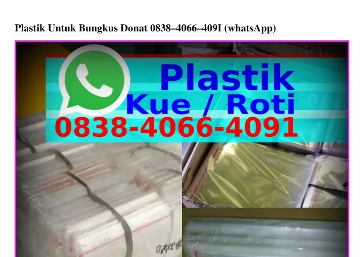 plastik untuk bungkus donat 0838 4066 409i