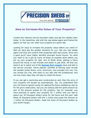 how to increase the value of your property
