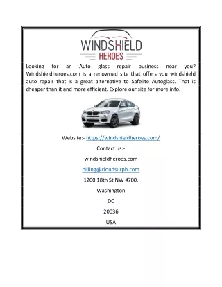 Safelite Autoglass Alternative | Windshieldheroes.com