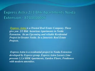 Express Astra Launched Residential Projects in Greater Noida
