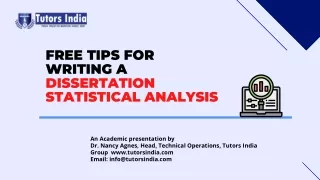 free tips for writing a dissertation statistical