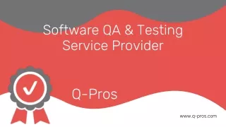 Software QA & Testing Service Provider