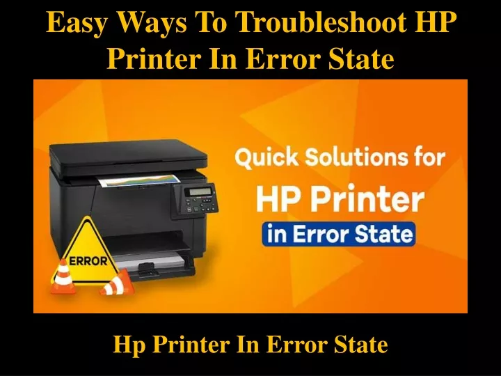 easy ways to troubleshoot hp printer in error