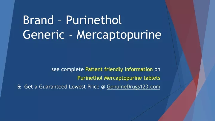 brand purinethol generic mercaptopurine