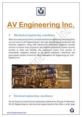 Mechanical engineering consultancy