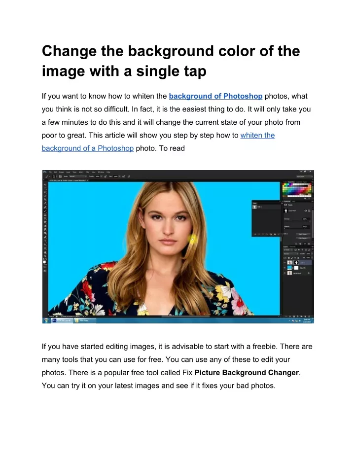 change the background color of the image with
