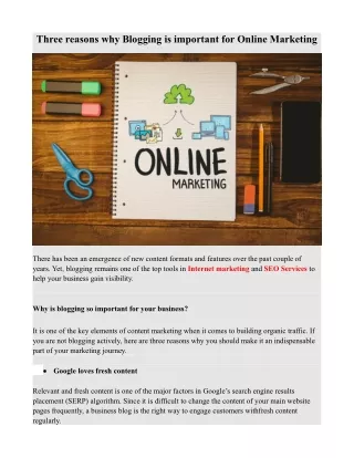 three reasons why blogging is important