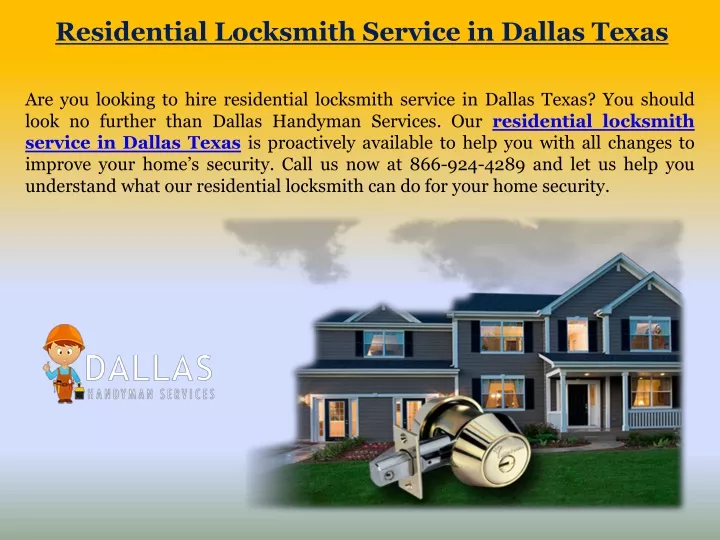 residential locksmith service in dallas texas