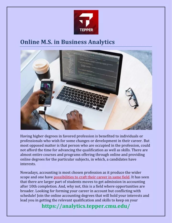 online m s in business analytics