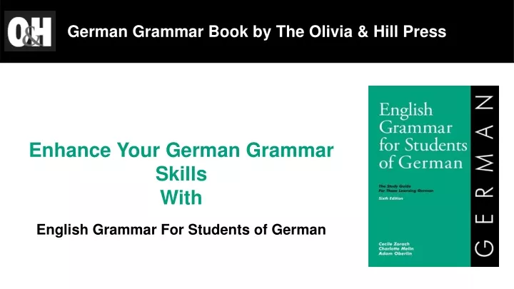 german grammar book by the olivia hill press