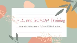 PLC and SCADA Training in Delhi
