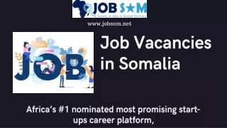 Job Vacancies in Somalia