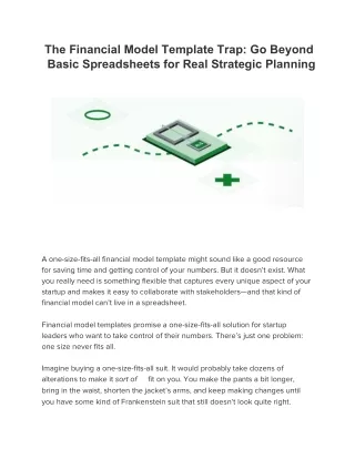 The Financial Model Template Trap: Go Beyond  Basic Spreadsheets for Real Strategic Planning
