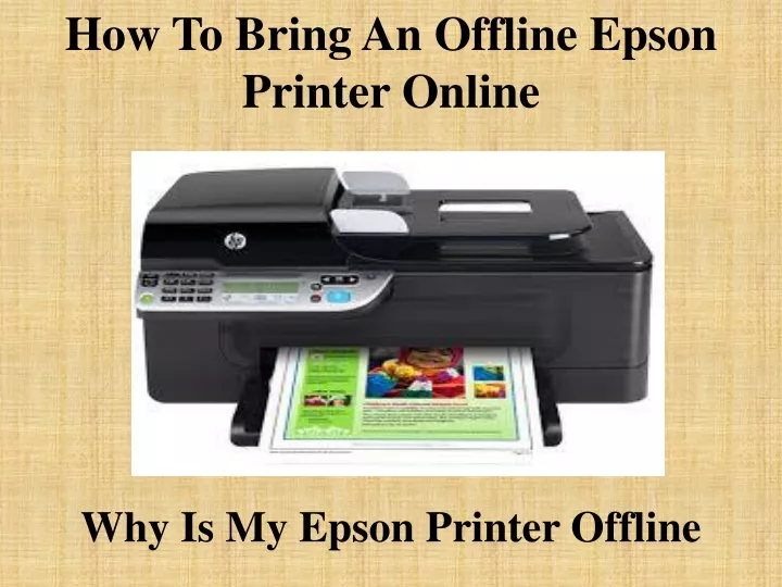 how to bring an offline epson printer online