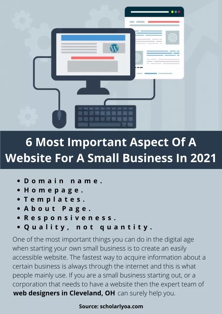 6 most important aspect of a website for a small