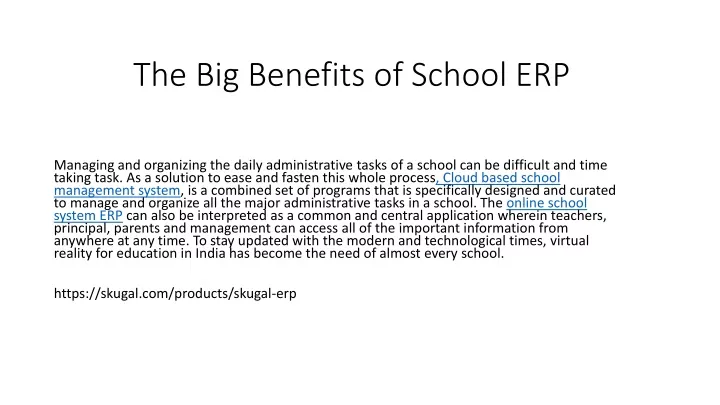 the big benefits of school erp
