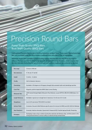 Ambica Steels is the Leading Producer of Precision Round Bars