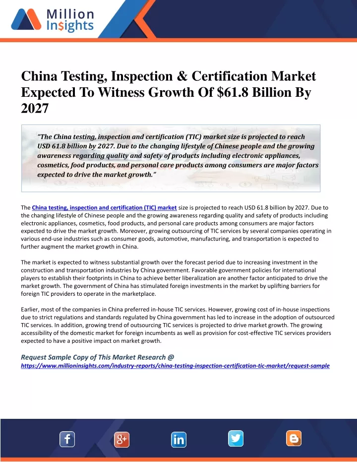 china testing inspection certification market