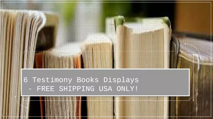 6 testimony books displays free shipping usa only