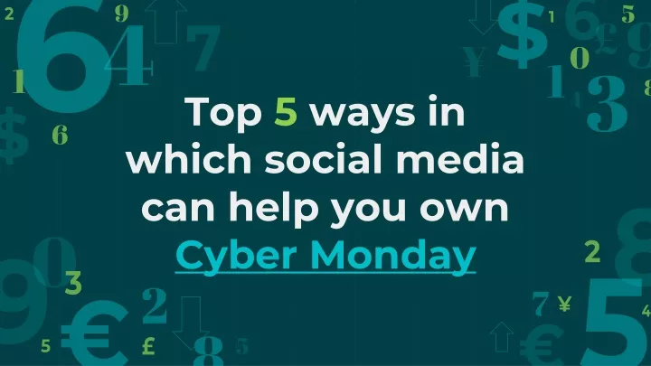 top 5 ways in which social media can help you own cyber monday