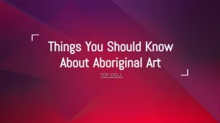 Things you should Know About Aboriginal Art
