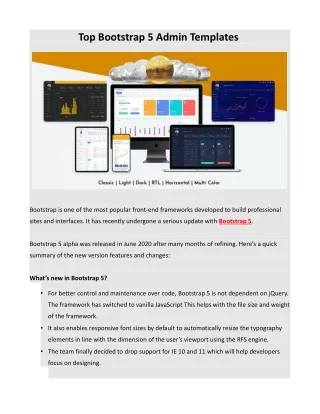 top bootstrap 5 admin templates