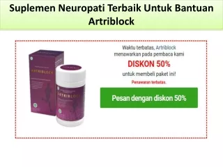 Suplemen Neuropati Terbaik Untuk Bantuan Artriblock