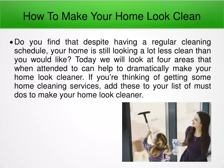 how to make your home look clean