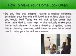 How To Make Your Home Look Clean - slide 1