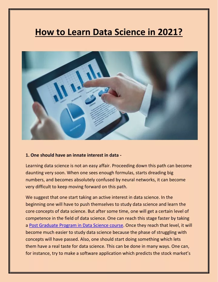 how to learn data science in 2021