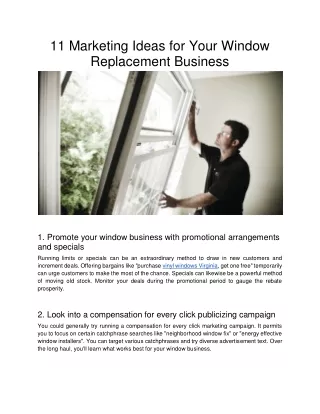 11 Marketing Ideas for Your Window Replacement Business