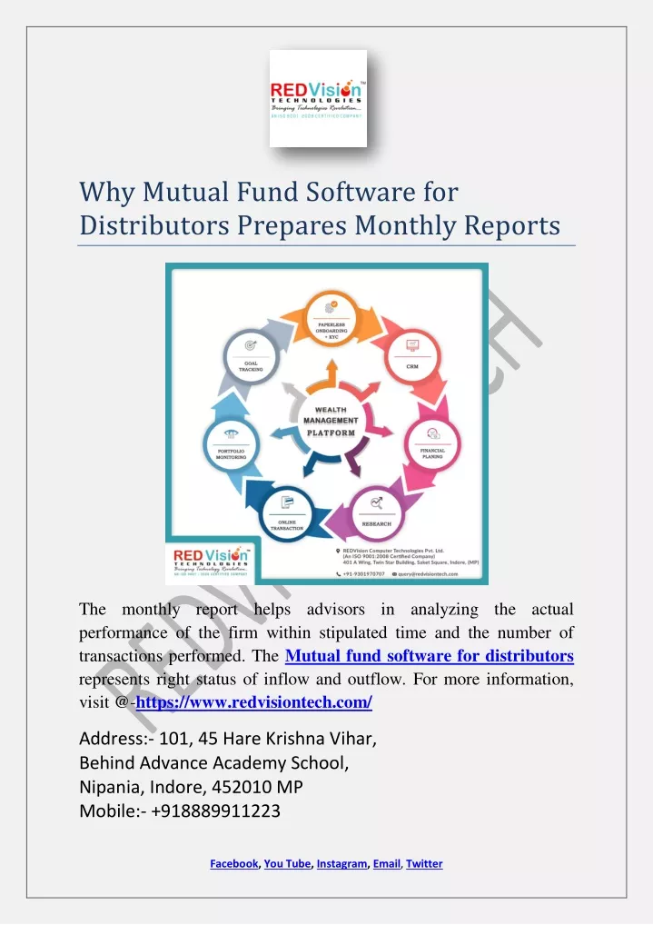 why mutual fund software for distributors