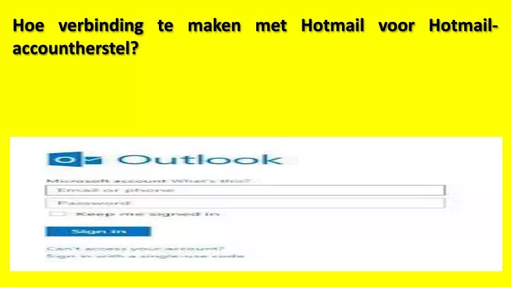 hoe verbinding te maken met hotmail voor hotmail