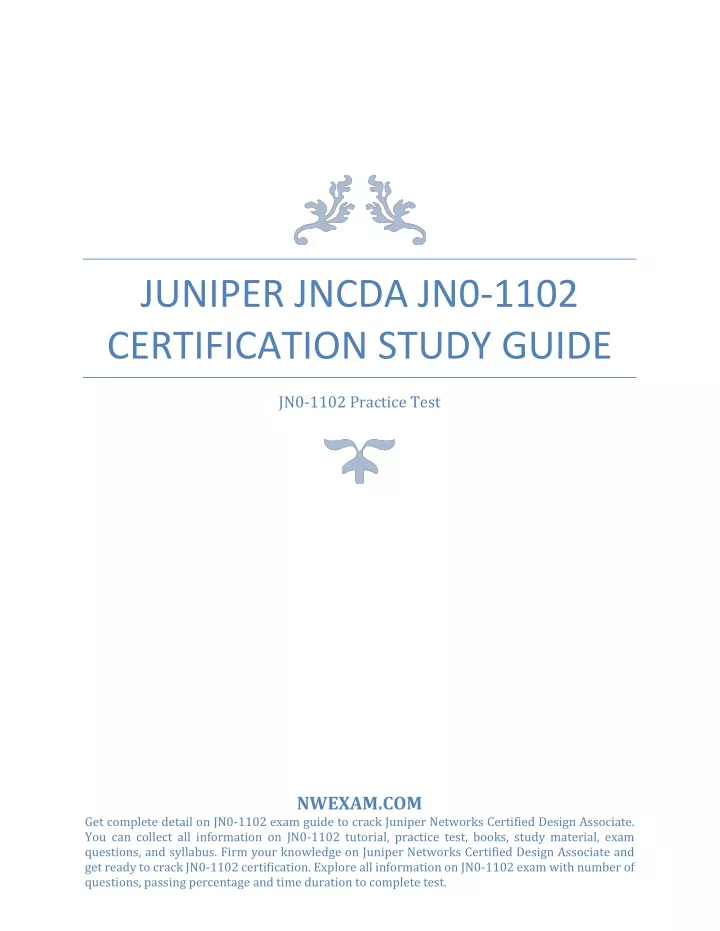 juniper jncda jn0 1102 certification study guide