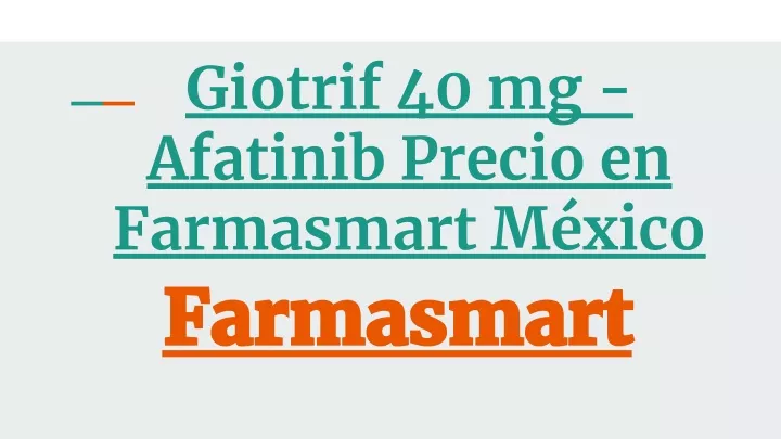 giotrif 40 mg afatinib precio en farmasmart m xico