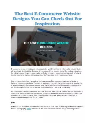 the best e commerce website designs you can check
