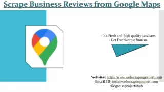 scrape business reviews from google maps