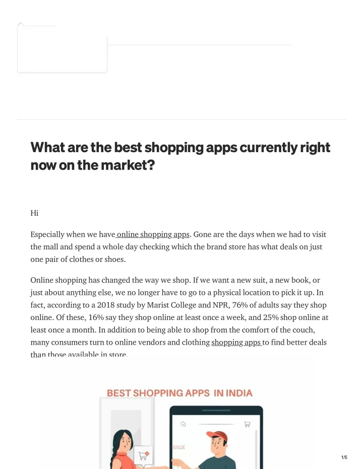 what are the best shopping apps currently right
