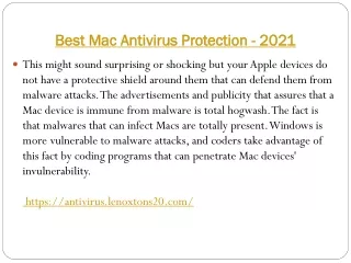 best mac antivirus protection 2021