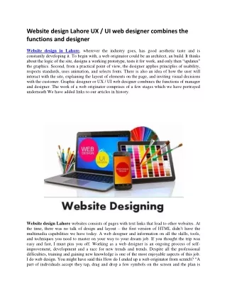 website design lahore ux ui web designer combines
