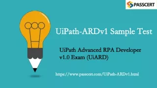 UiPath Advanced RPA Developer v1.0 UiPath-ARDv1 Dumps