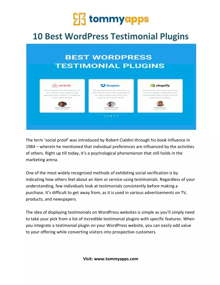 10 best wordpress testimonial plugins