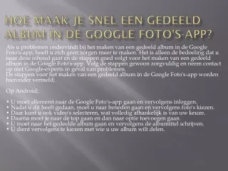 hoe maak je snel een gedeeld album in de google foto s app